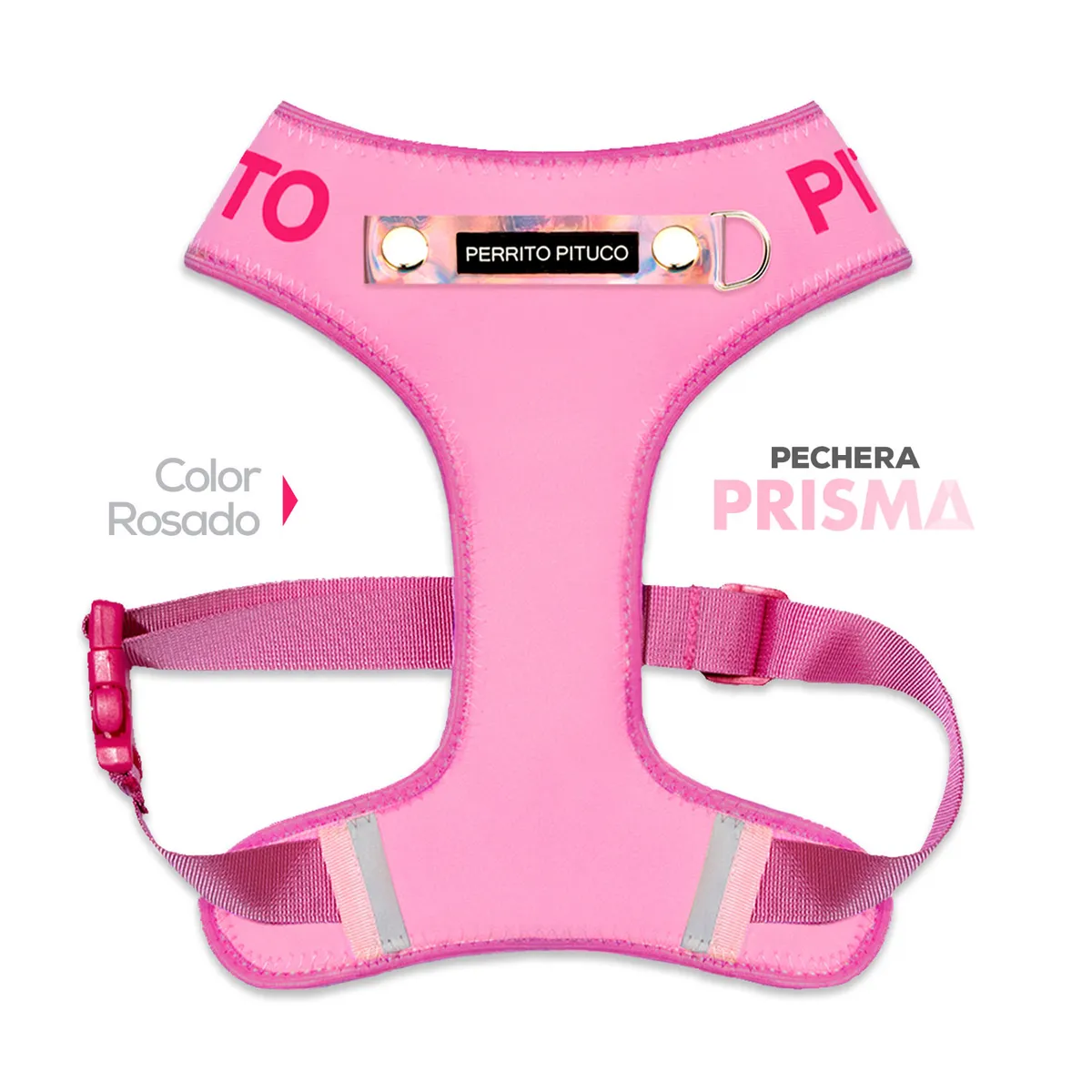 PERRITO PITUCO - PECHERA PERRITO PITUCO PRISMA ROSADA TALLA S