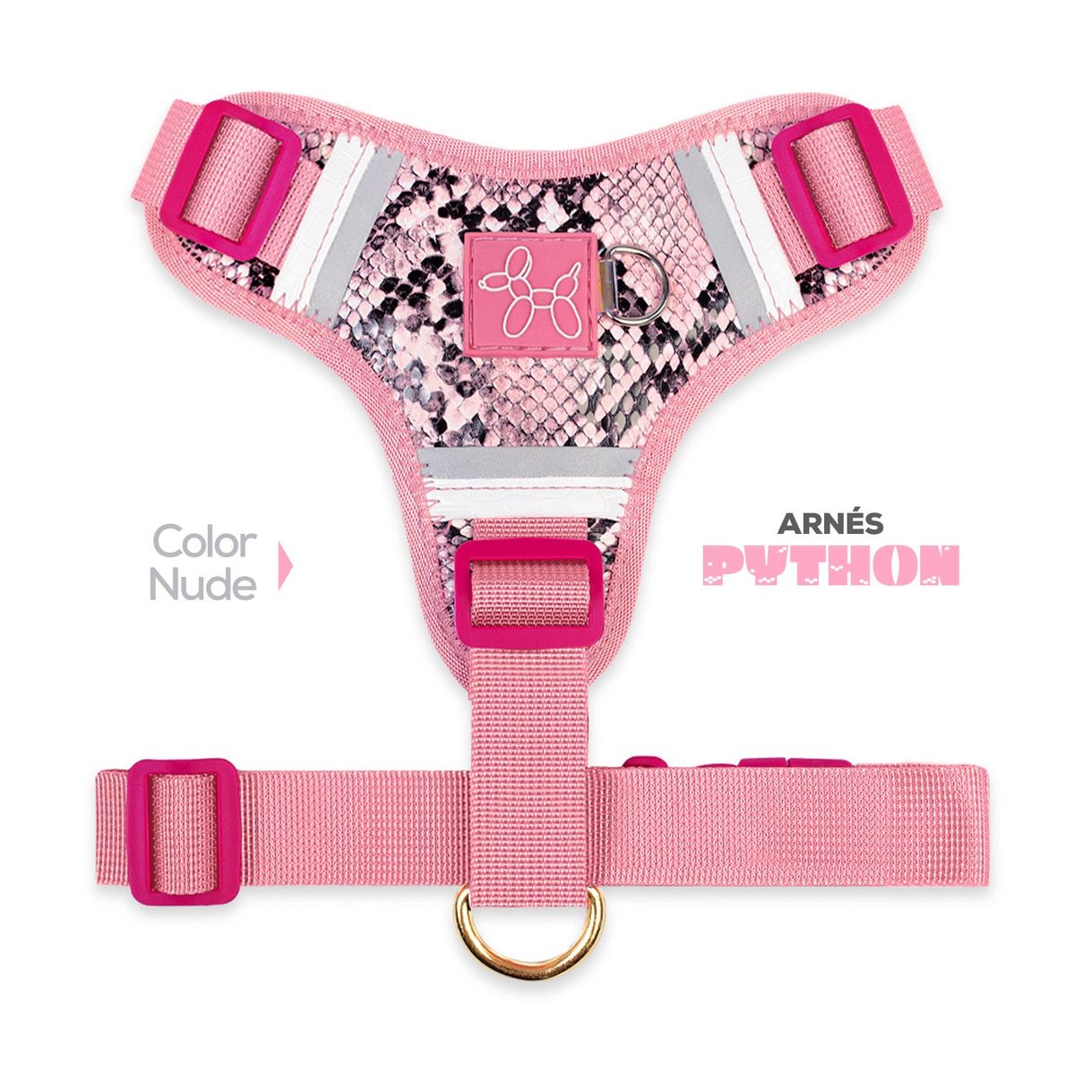 PERRITO PITUCO - ARNÉS PERRITO PITUCO PYTHON NUDE TALLA M