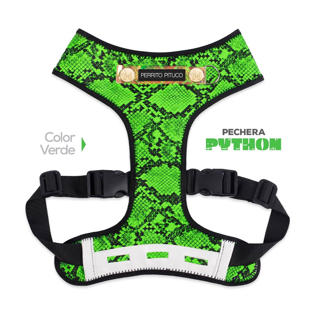 PERRITO PITUCO - PECHERA PERRITO PITUCO PYTHON VERDE TALLA XL