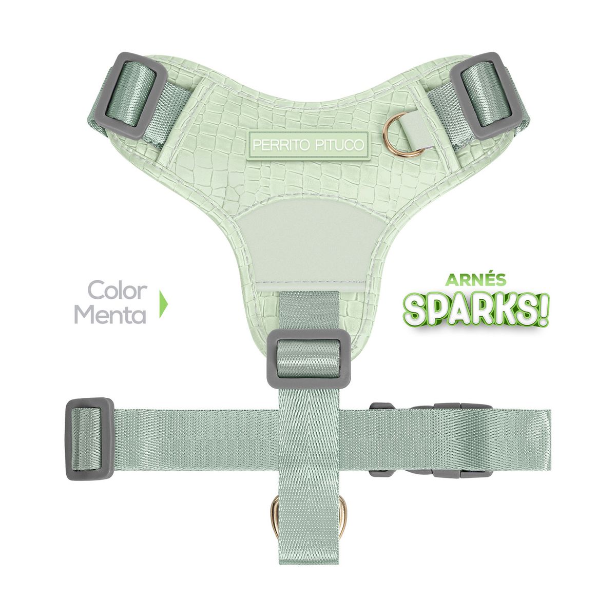 PERRITO PITUCO - ARNÉS PERRITO PITUCO SPARKS MENTA TALLA XS