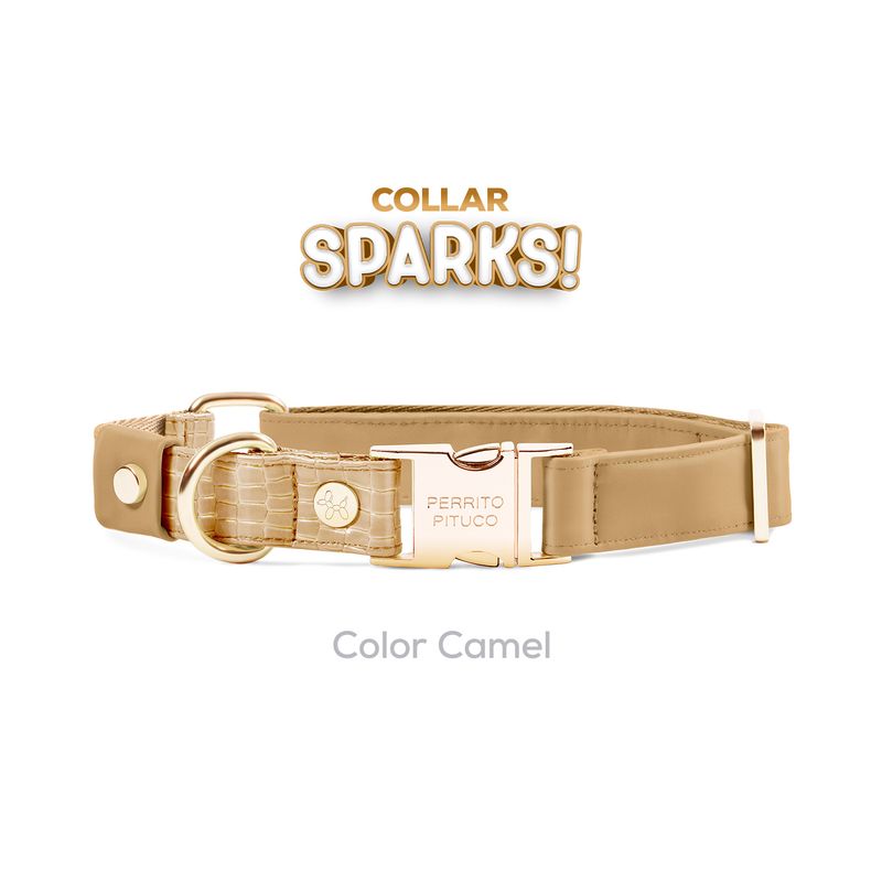 PERRITO PITUCO - COLLAR PERRITO PITUCO SPARKS CAMEL TALLA L