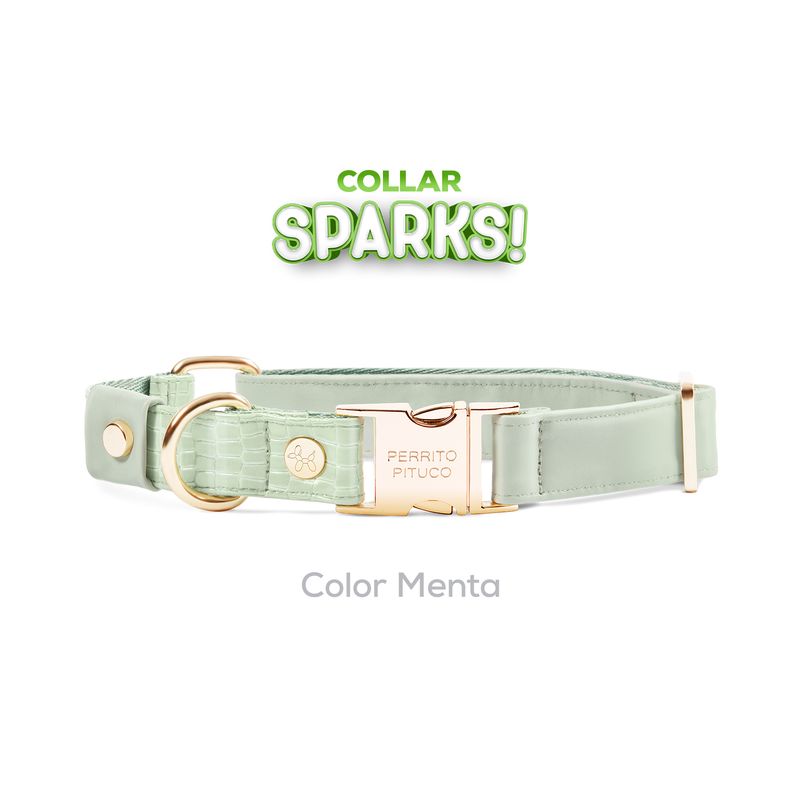 PERRITO PITUCO - COLLAR PERRITO PITUCO SPARKS MENTA TALLA M