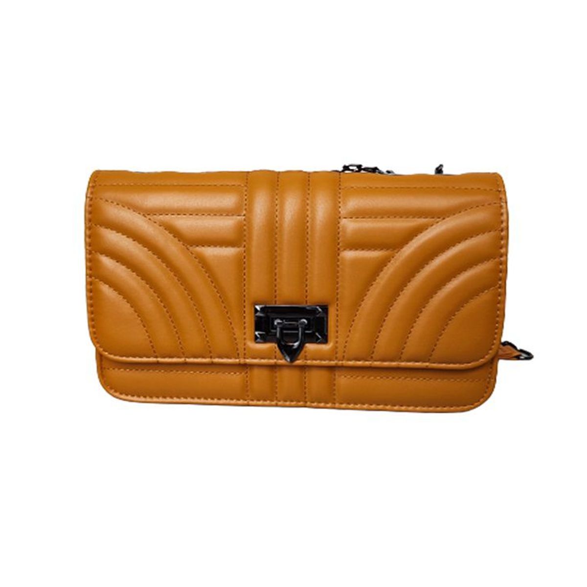 ITELSISTEM - Bolso Cartera Mujer De Mano Hombro Acolchado Tipo cuerina Mostaza