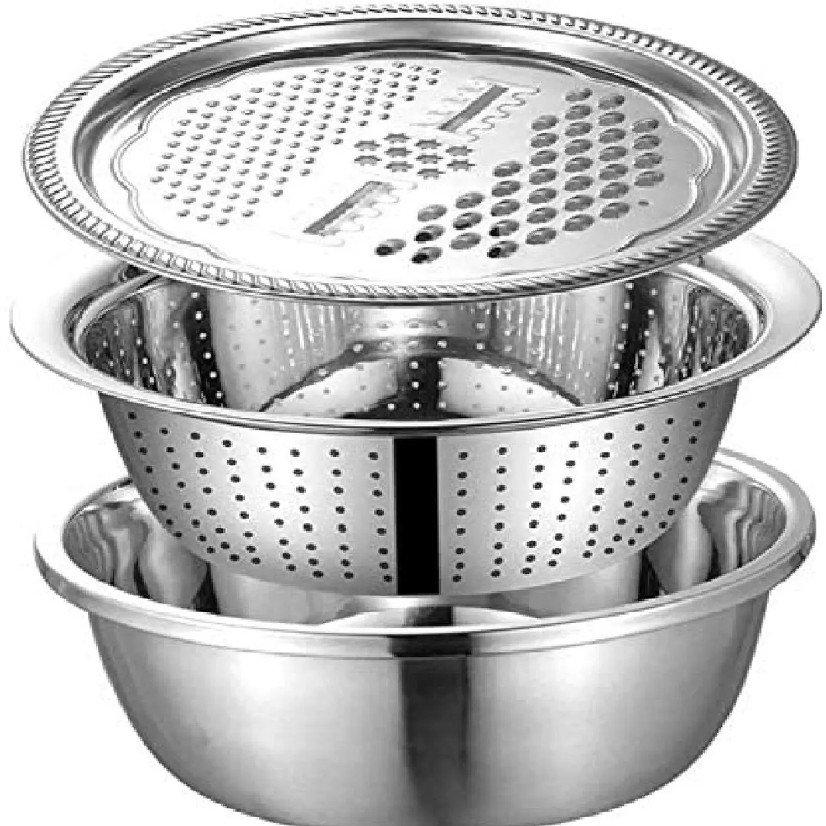 OTTOWARE - Bowls Multifuncional de Acero 3 en 1