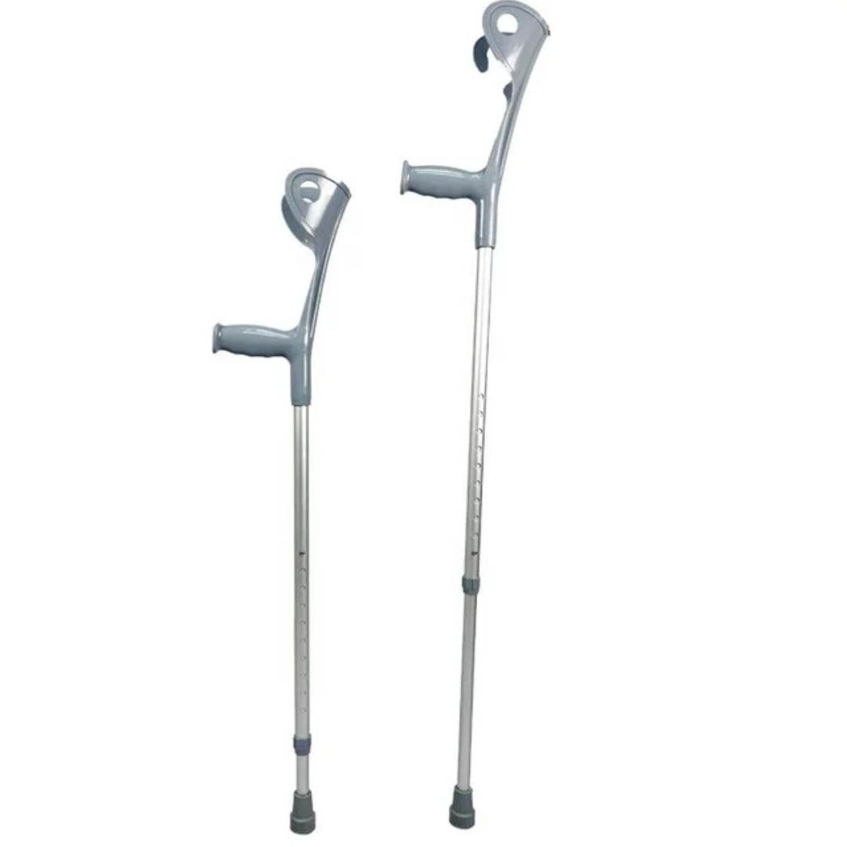 GENERICO - 2 Muletas Canadienses Ortopedicas Regulables de Aluminio con Soporte