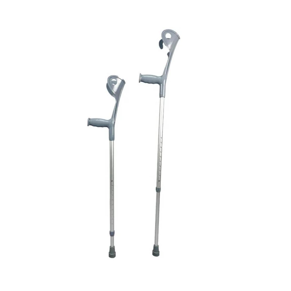 GENERICO - 2 Muletas Canadienses Ortopedicas Regulables de Aluminio con Soporte