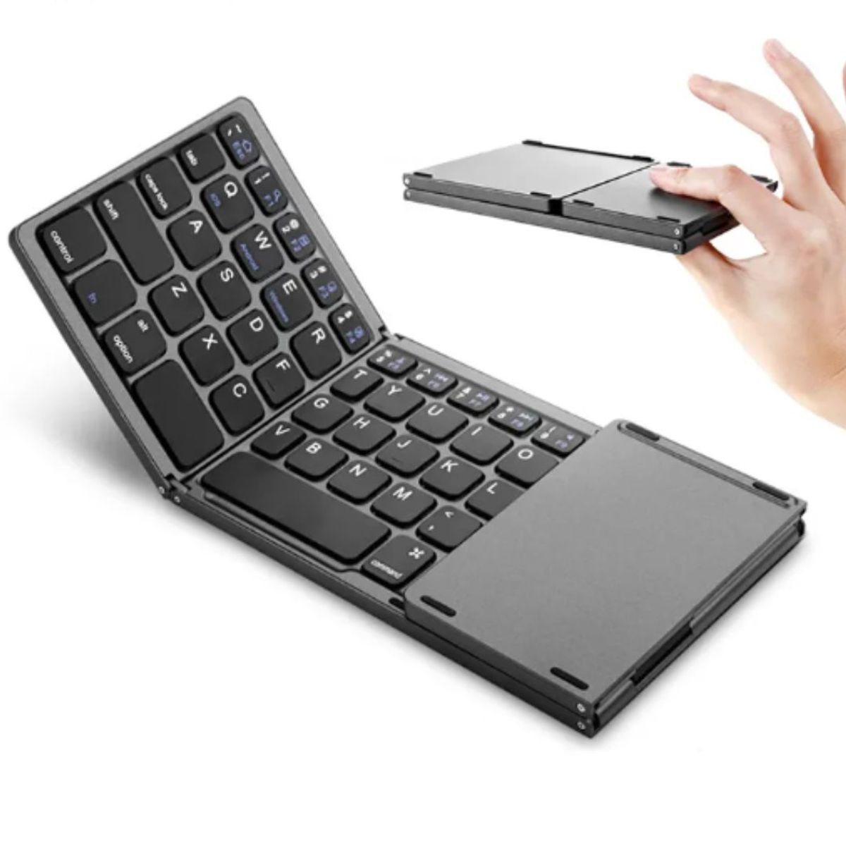 GENERICO - Teclado Inalámbrico  Plegable Bluetooth Con Touchpad