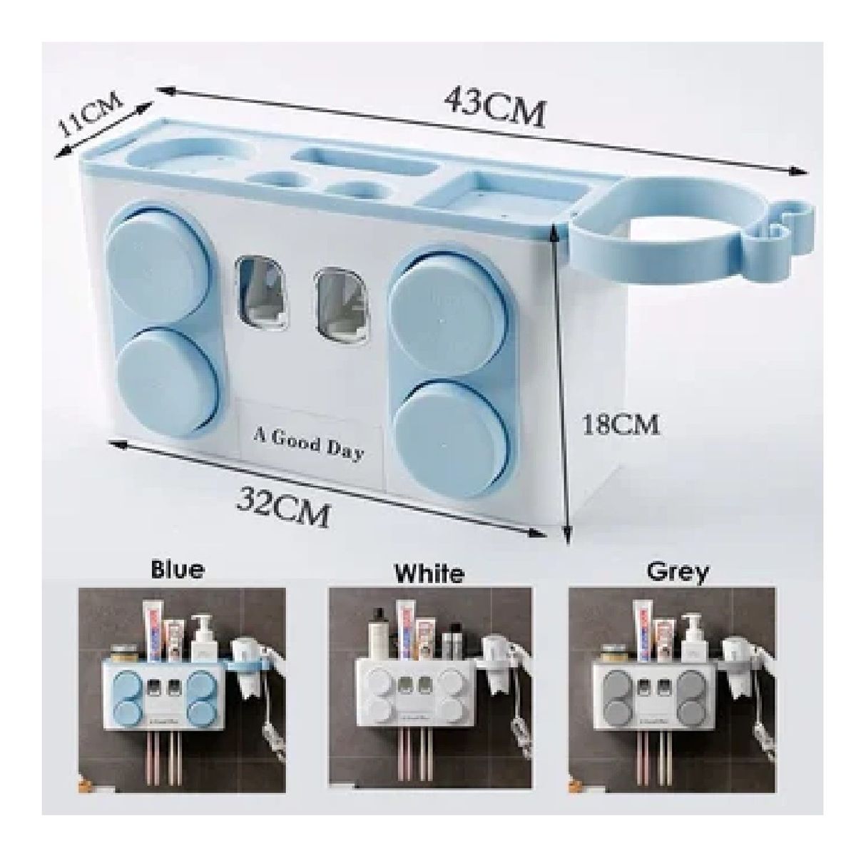 OTTOWARE - Organizador  Multifuncional   Dispensador   de   Pasta   Dental