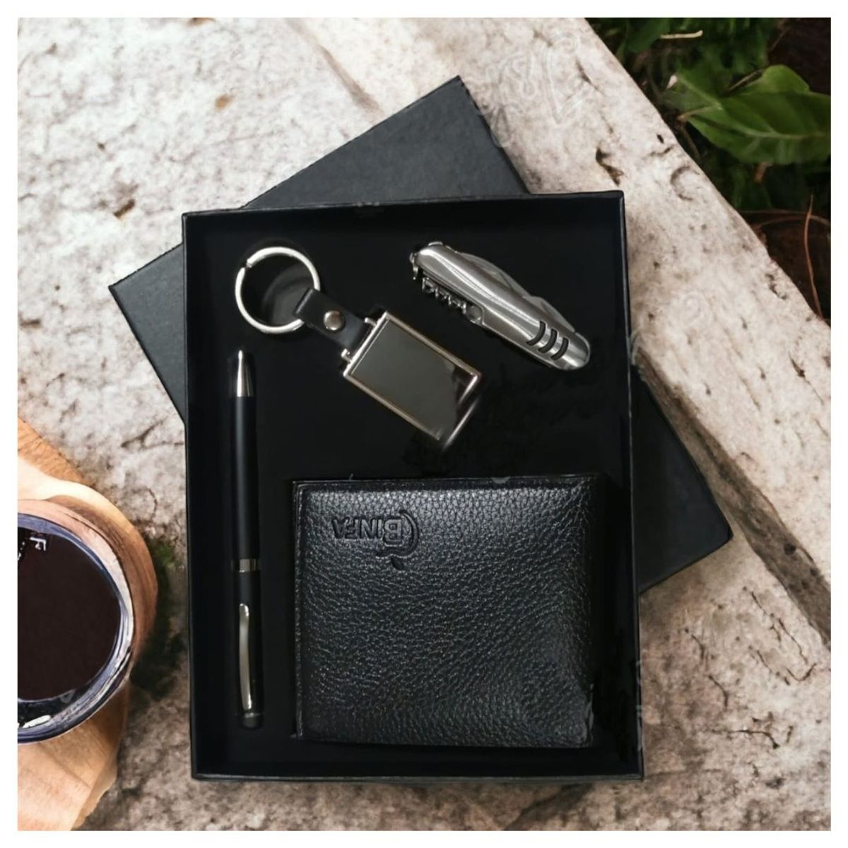 INSPIRA MARKET - Set regalo billetera lapicero cuchilla llavero