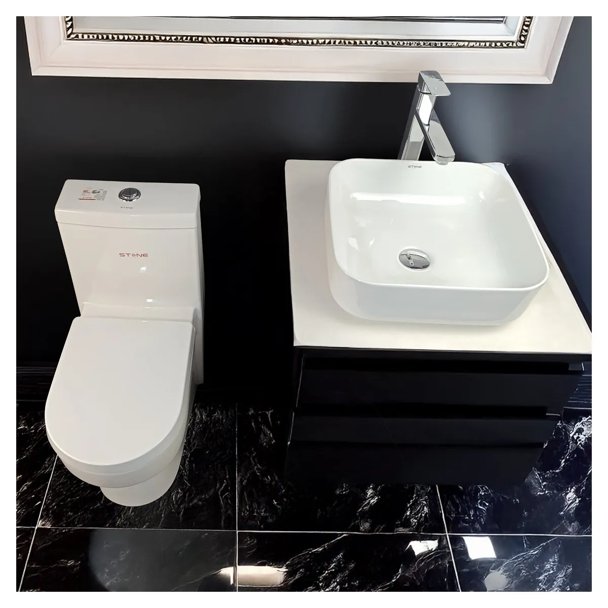 STONE - COMBO INODORO ONE PIECE SANDER BLANCO BOWL AMALIA BLANCO STONE