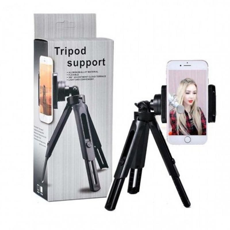 GENERICO - Mini Trípode 360° Estabilizador con Adaptador para Celular Cámara Tlf