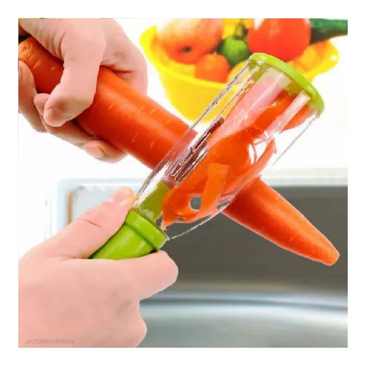 OTTOWARE - Pelador de Frutas y Verduras con Contenedor de Residuos