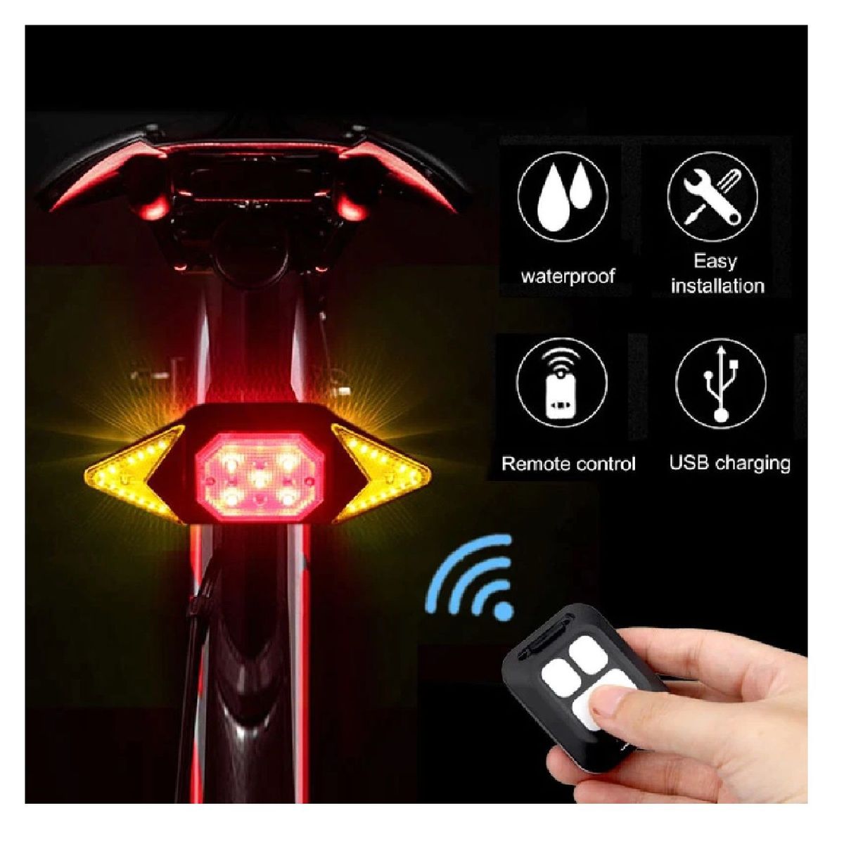 OTTOWARE - Luz Direccional con Control Inalámbrico para Bicicleta