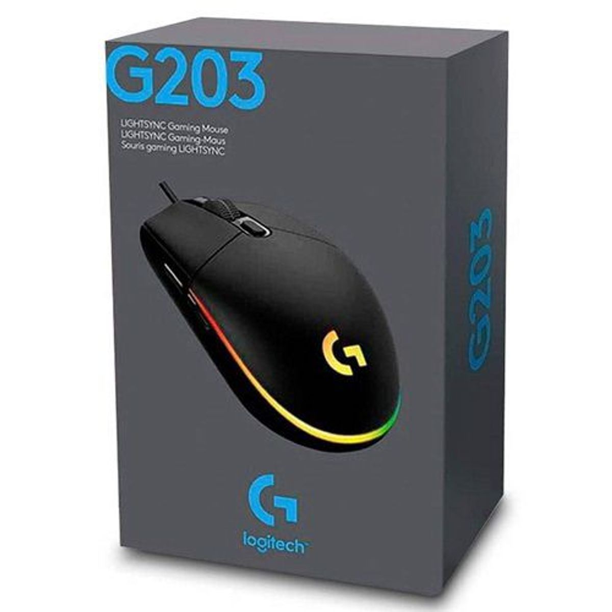 LOGITECH - MOUSE GAMING LOGITECH G203 RGB BLACK