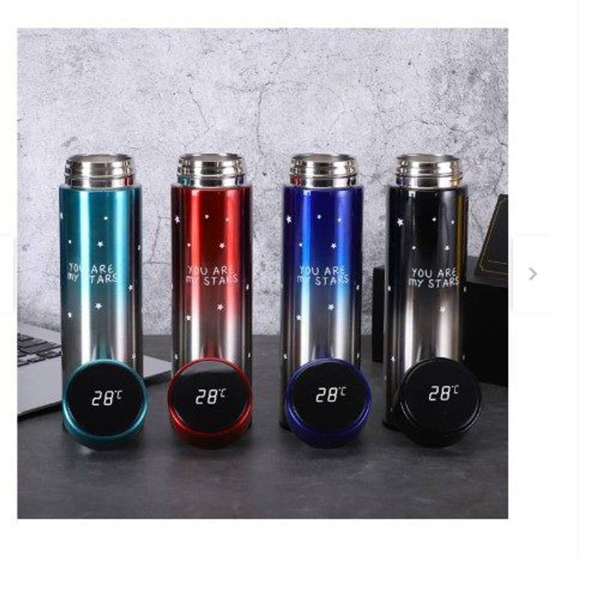 GENERICO - Termo Botella Tomatodo 500ML Digital Azul Galaxia