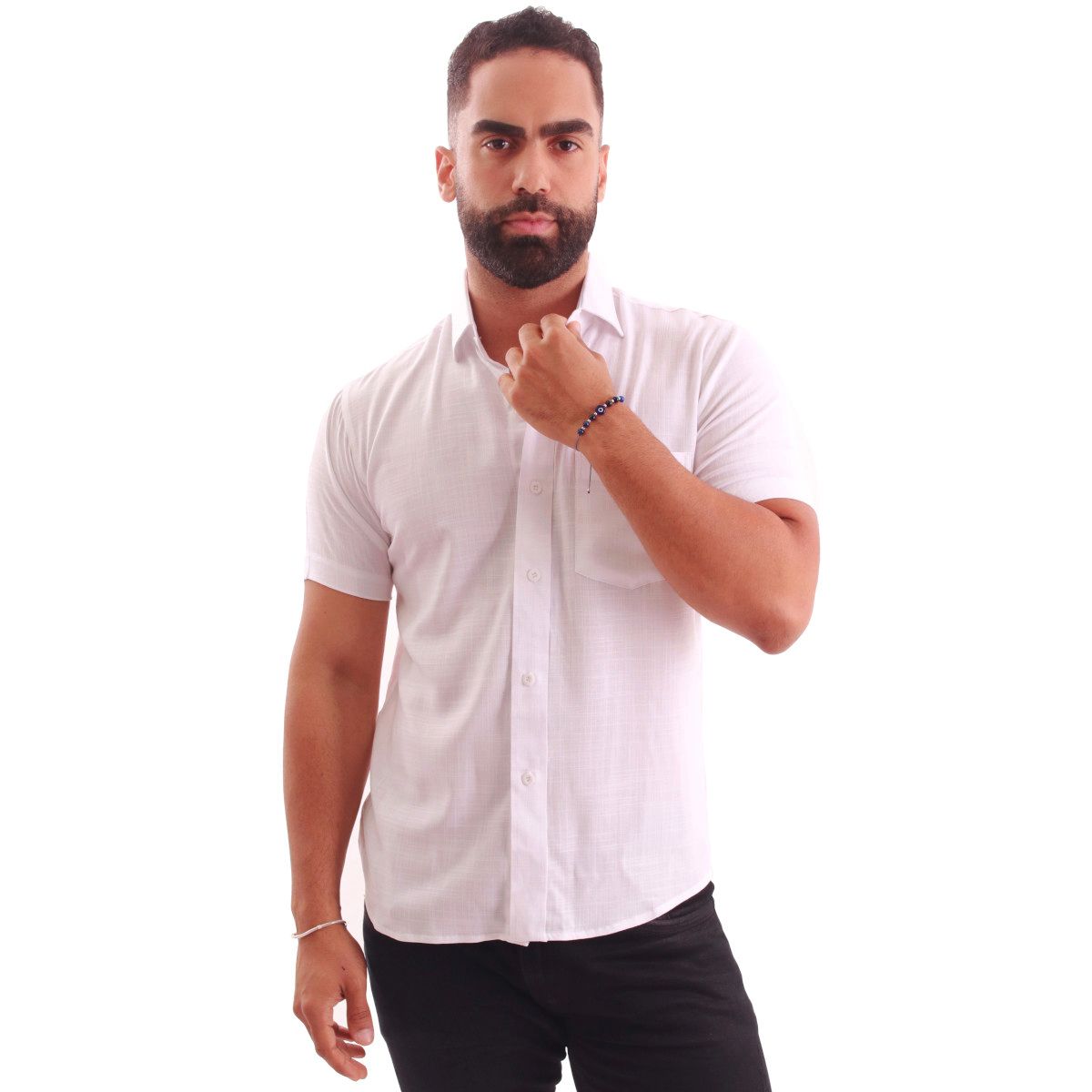 BONAPARTE - Camisa Manga Corta Hombre Blanco Bonaparte.