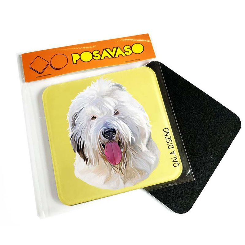QALA DISEÑO - Posavaso de Acrílico - Qala Diseño - Perro Ovejero - Coaster 95x95
