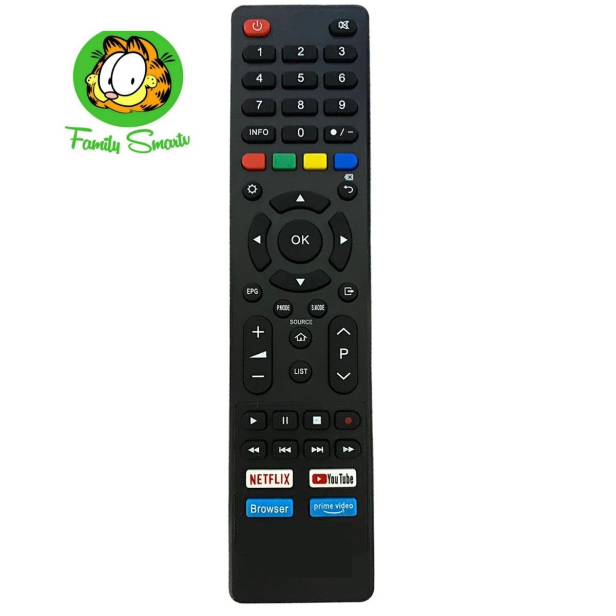 UNIVERSAL - Control Remoto Para Tv Aiwa Smart Tv Modelo Aw32b4sm  Pilas