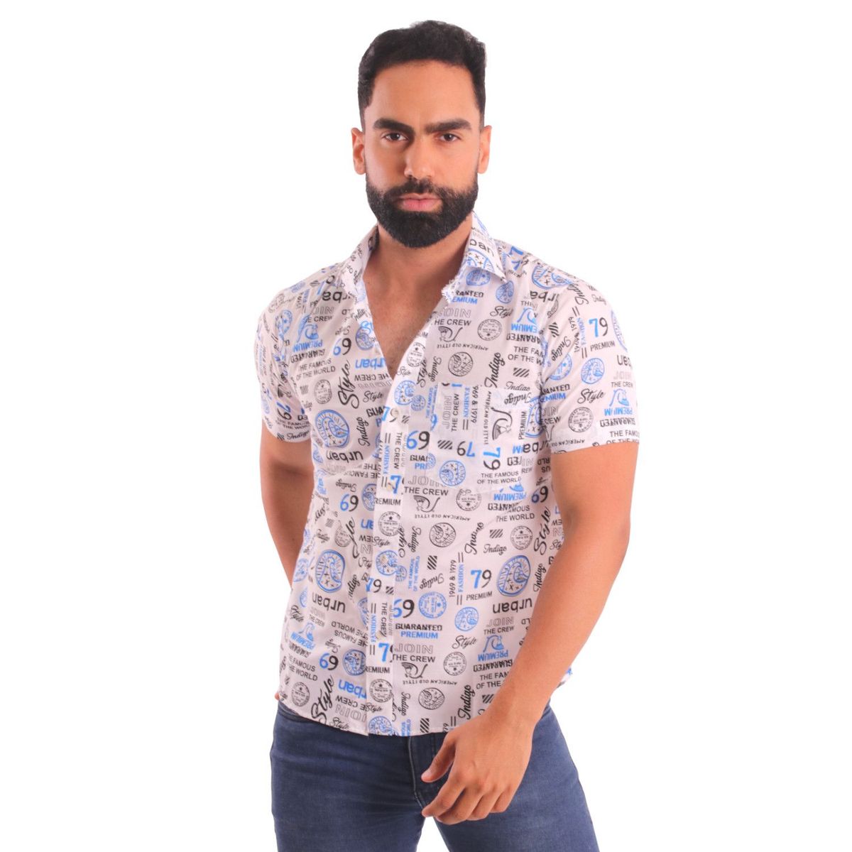 BONAPARTE - Camisa Manga Corta Estampado Hombre Bonaparte.