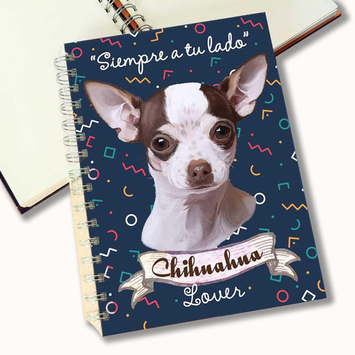 QALA DISEÑO - Cuaderno A5 - Qala Diseño - Perro Chihuahua Blanco