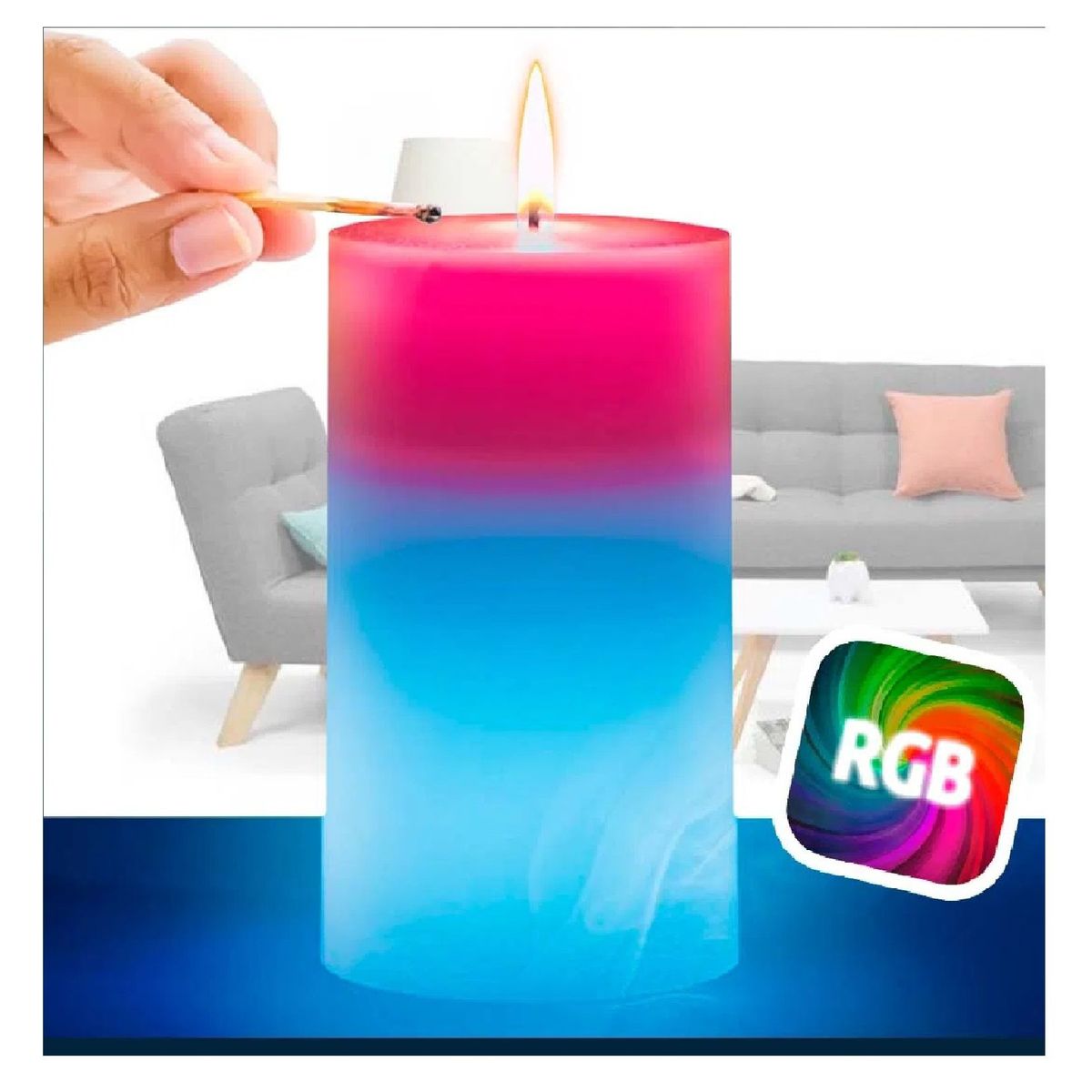 Vela Real Mágica Cera Luz LED Incorporada, marca OTTOWARE - Foto Principal