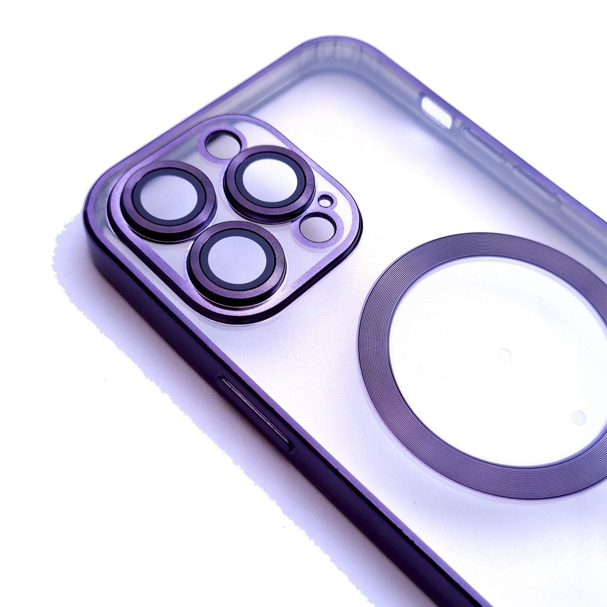 GENERICO - Case Magsafe para iPhone 13 Pro Max Morado