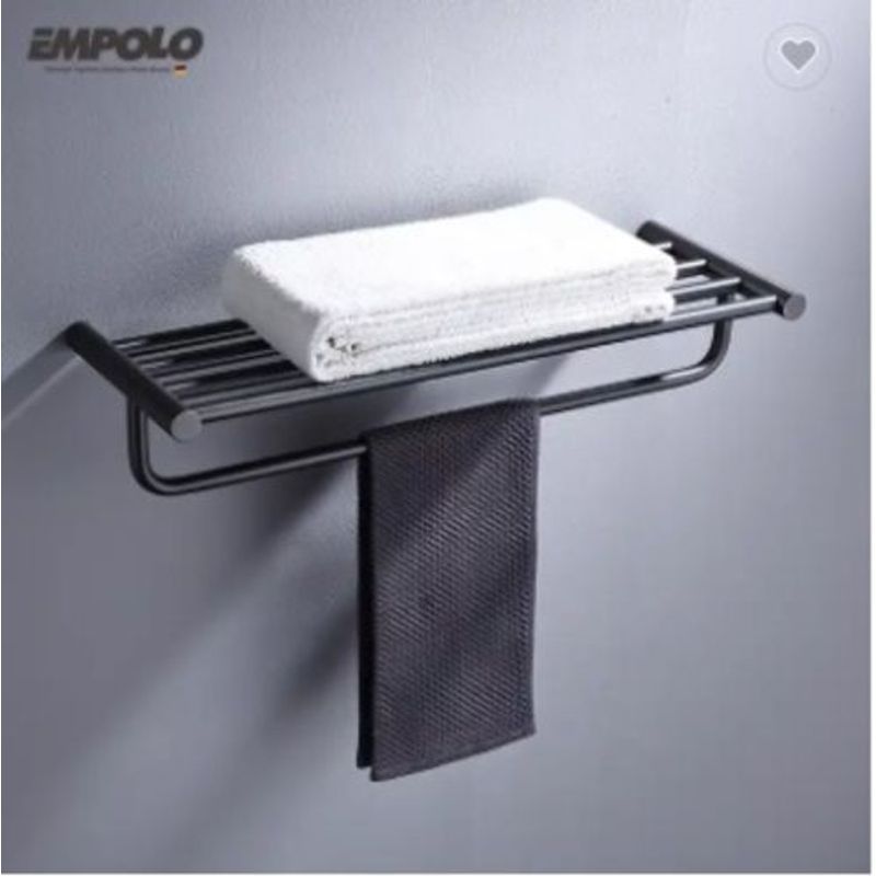 IMPORTADO MC - ELEGANTE TOALLERO NEGRO ACERO MATE SUS 304