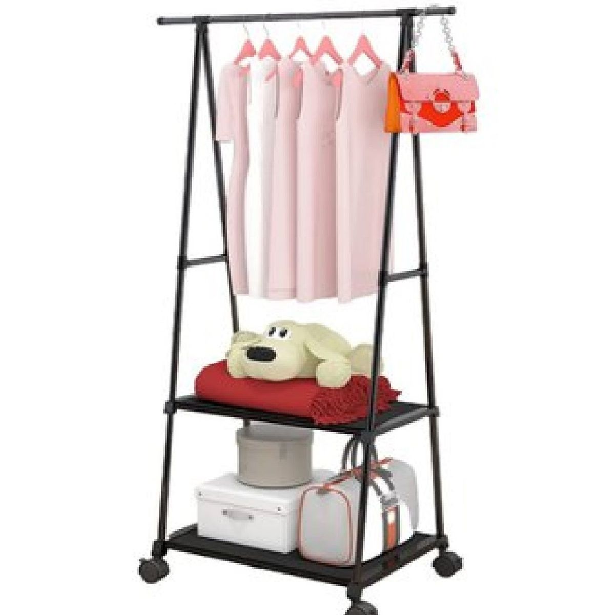 OTTOWARE - Estante de Exhibición Triangular para Ropa Estilo Minimalista