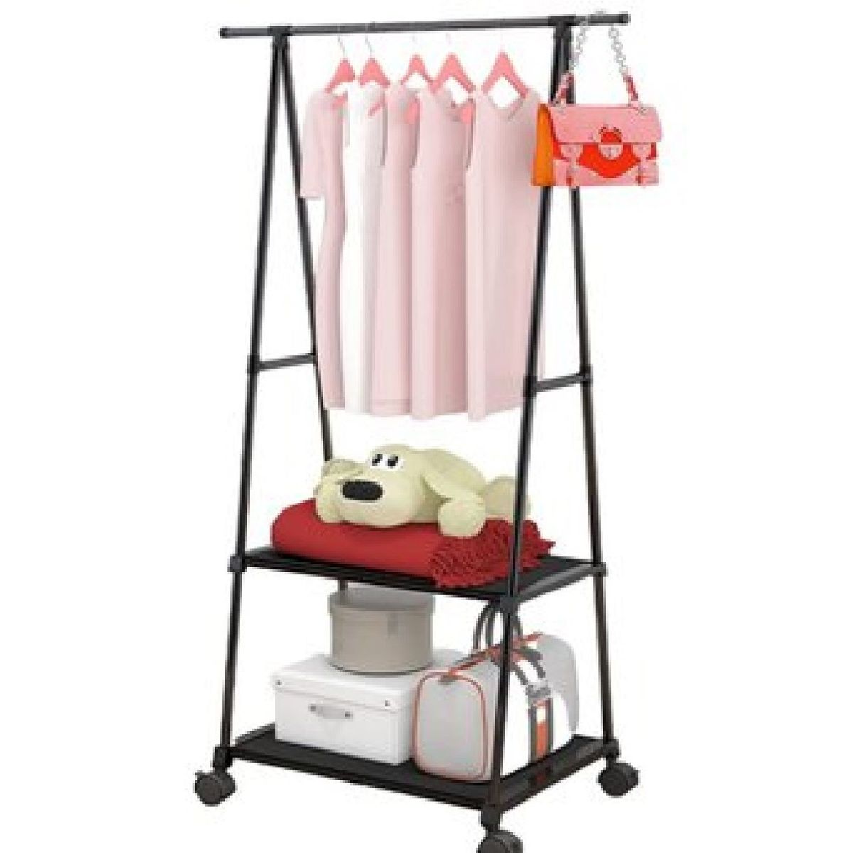 OTTOWARE - Estante de Exhibición Triangular para Ropa Estilo Minimalista