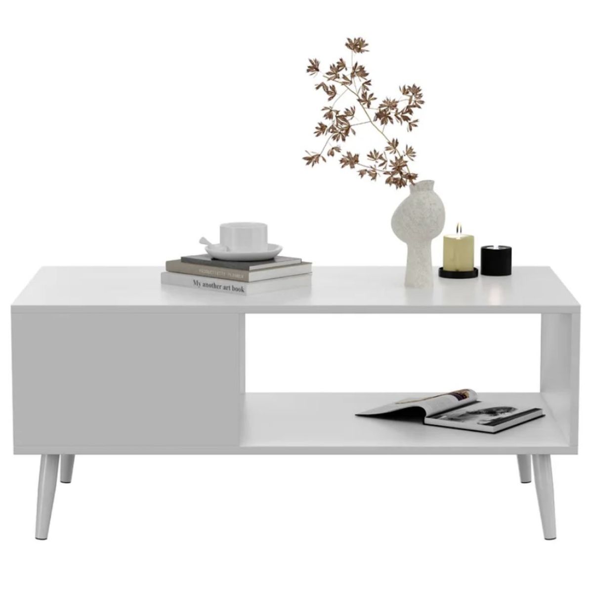 VENTITAS HOME - Mesa de Centro Vintage Dagny Ventitas Home Blanco