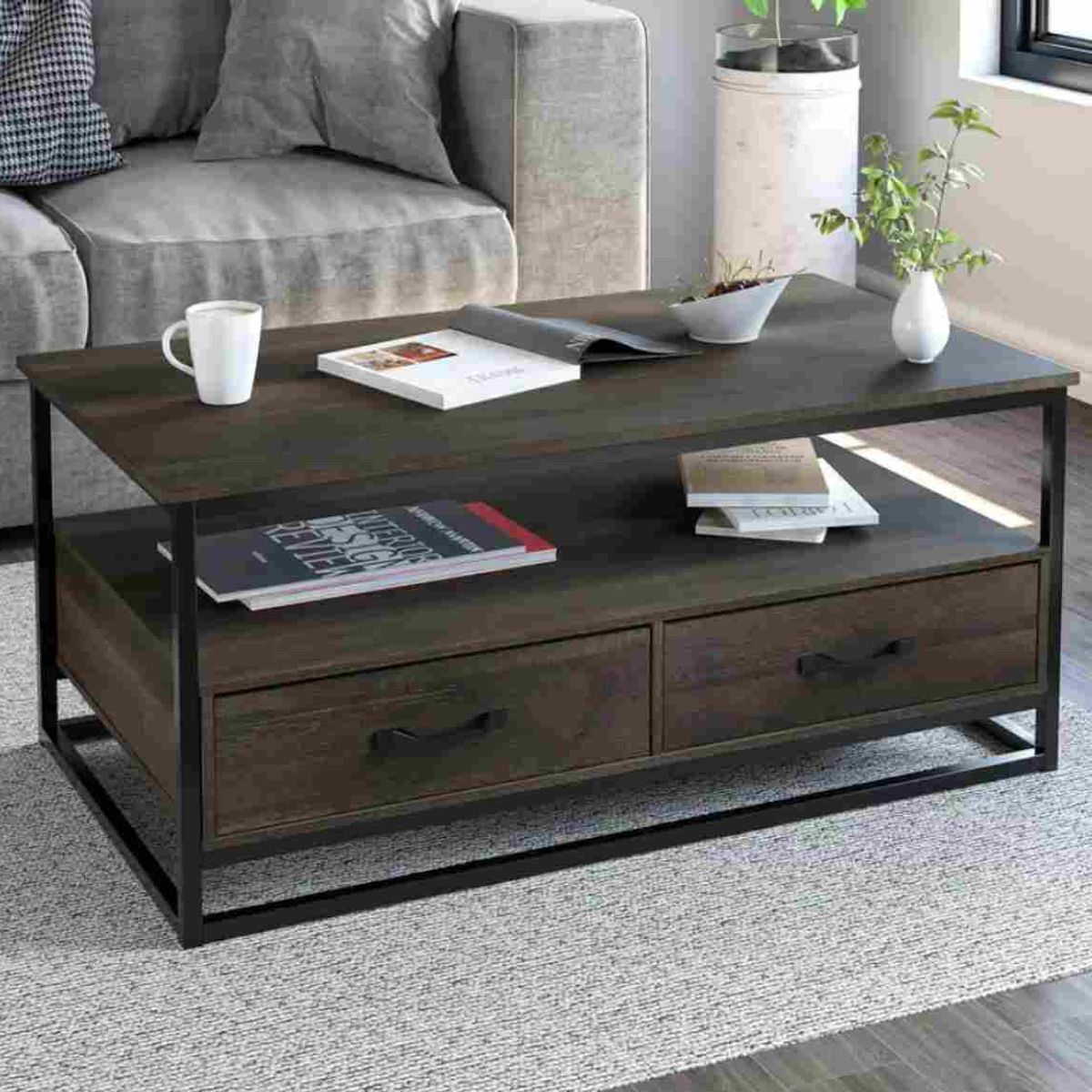 VENTITAS HOME - Mesa de Centro Industrial Tayce Ventitas Home Siena