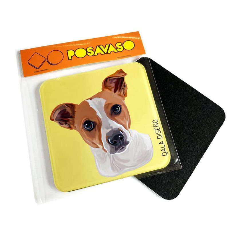 QALA DISEÑO - Posavaso de Acrílico - Qala Diseño - Perro Jack Russell - Coaster