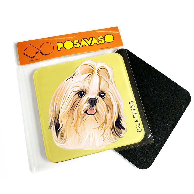 QALA DISEÑO - Posavaso de Acrílico - Qala Diseño - Perro Shih Tzu 1 - Coaster 95x95