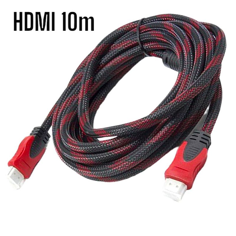 OEM - Cable HDMI-HDMI con Filtro 10m 10metros Full HD 3D V14 Enmallado