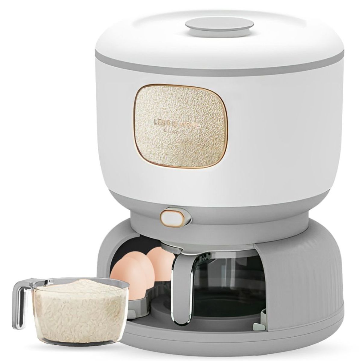 MINARI - Contenedor Dispensador de Arroz Menestras Organizador Porta Huevos P C109