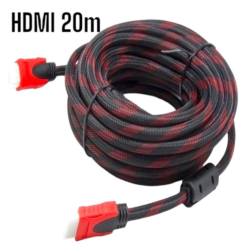 OEM - Cable HDMI-HDMI con Filtro 20m 20metros Full HD 3D V14 Enmallado