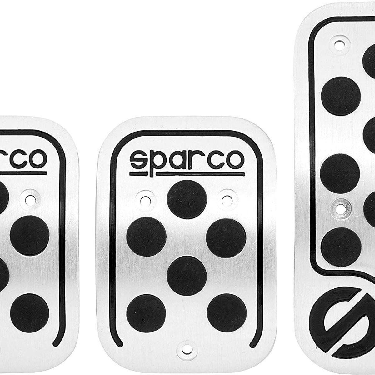 SPARCO - SET PEDALES ALUMINIO RACING CON GOMA NEGRA SPARCO SPC0406BK