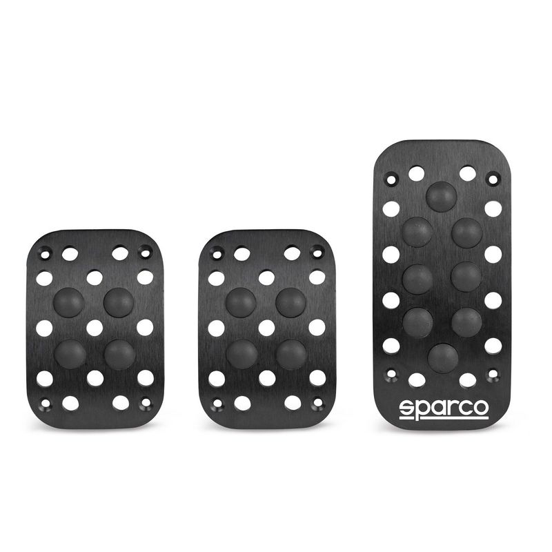 SPARCO - SET PEDALES ALUMINIO CON GOMA NEGRO SPARCO SPC0401BK