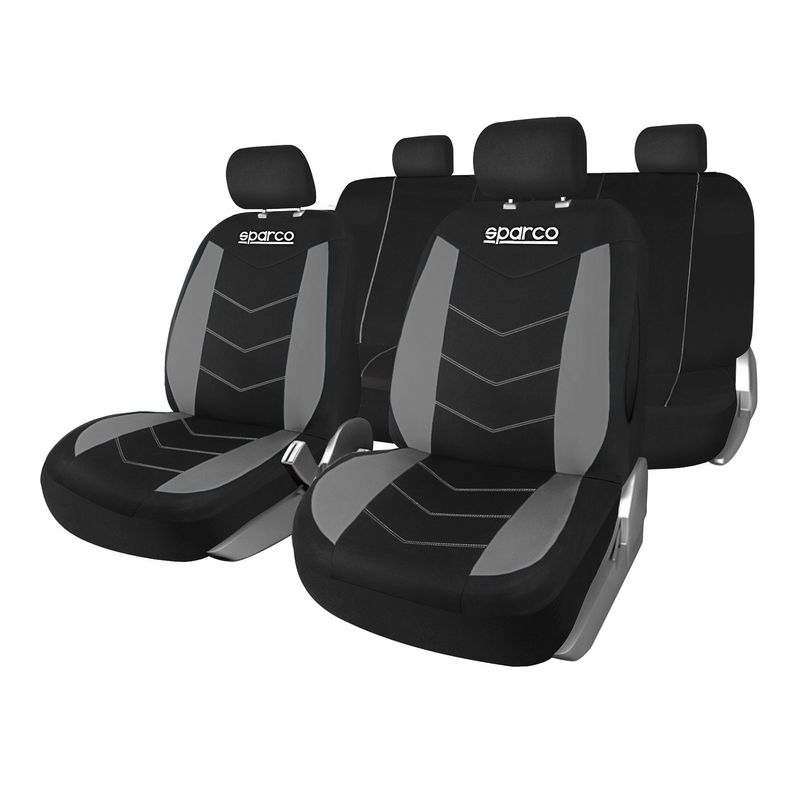 SPARCO - SET DE FUNDAS CUBRE ASIENTOS SPARCO SPS431GRCB NEGRO-GRIS