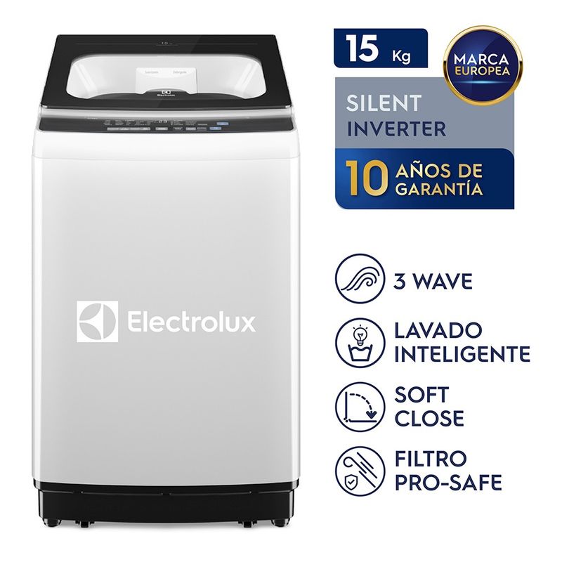 ELECTROLUX - Lavadora 15kg  Electrolux Blanco Inverter EWIP15F2XSWW