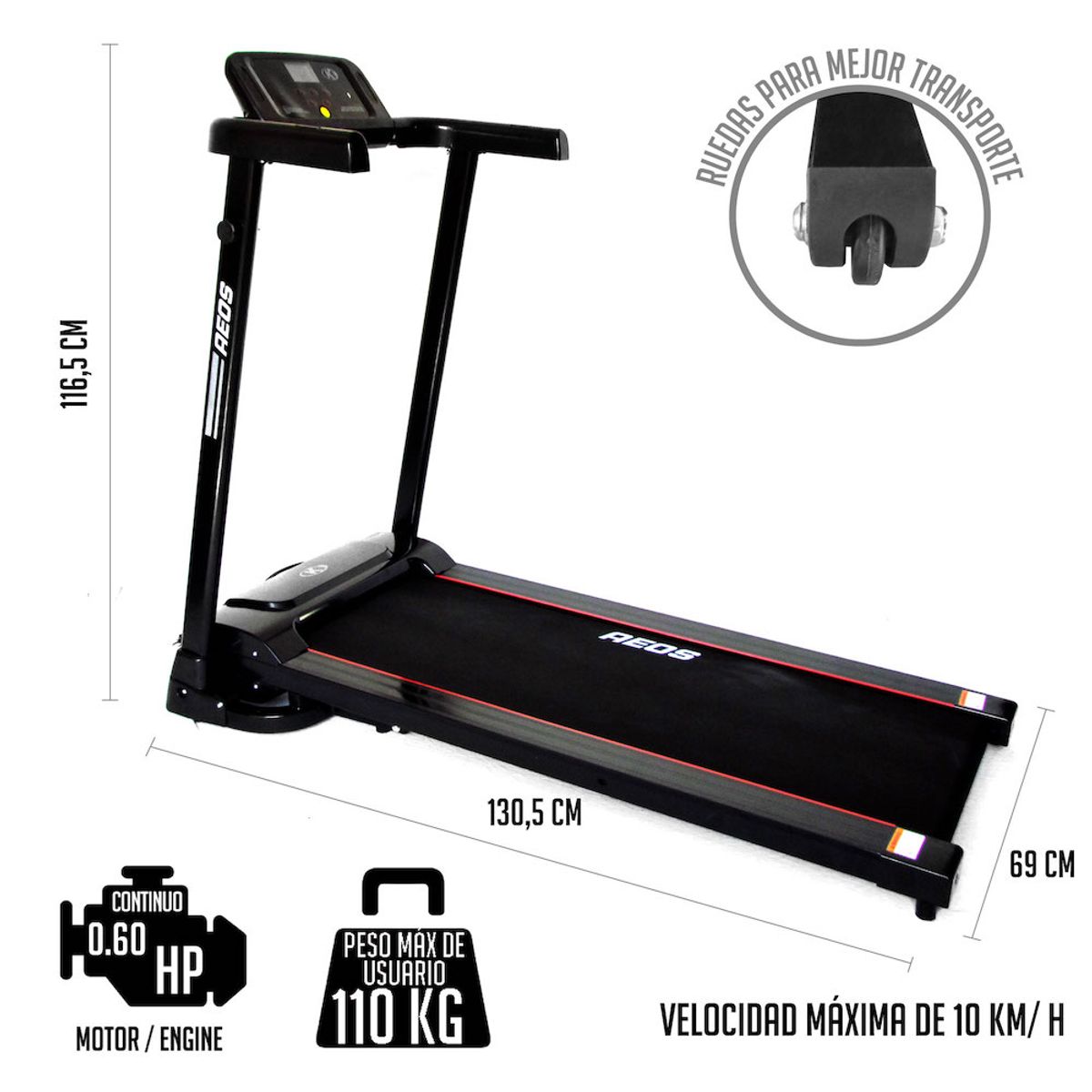 K6 FITNESS - Trotadora Plegable Caminadora Eléctrica K6 + regalo