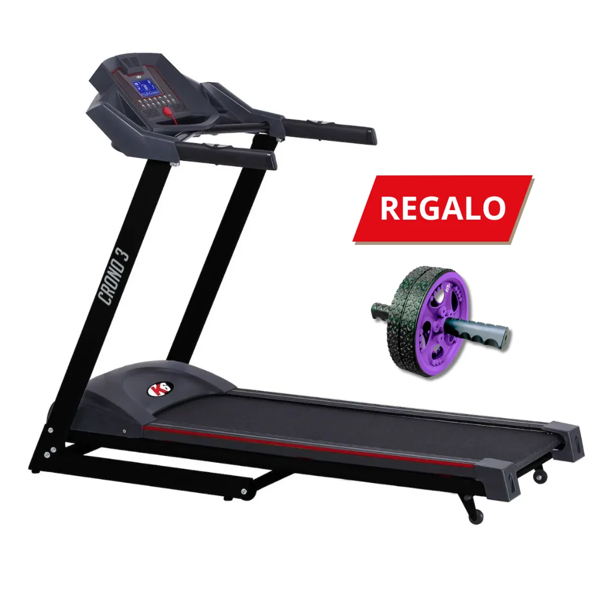 K6 FITNESS - Trotadora Plegable Caminadora K6 Crono 3 + regalo