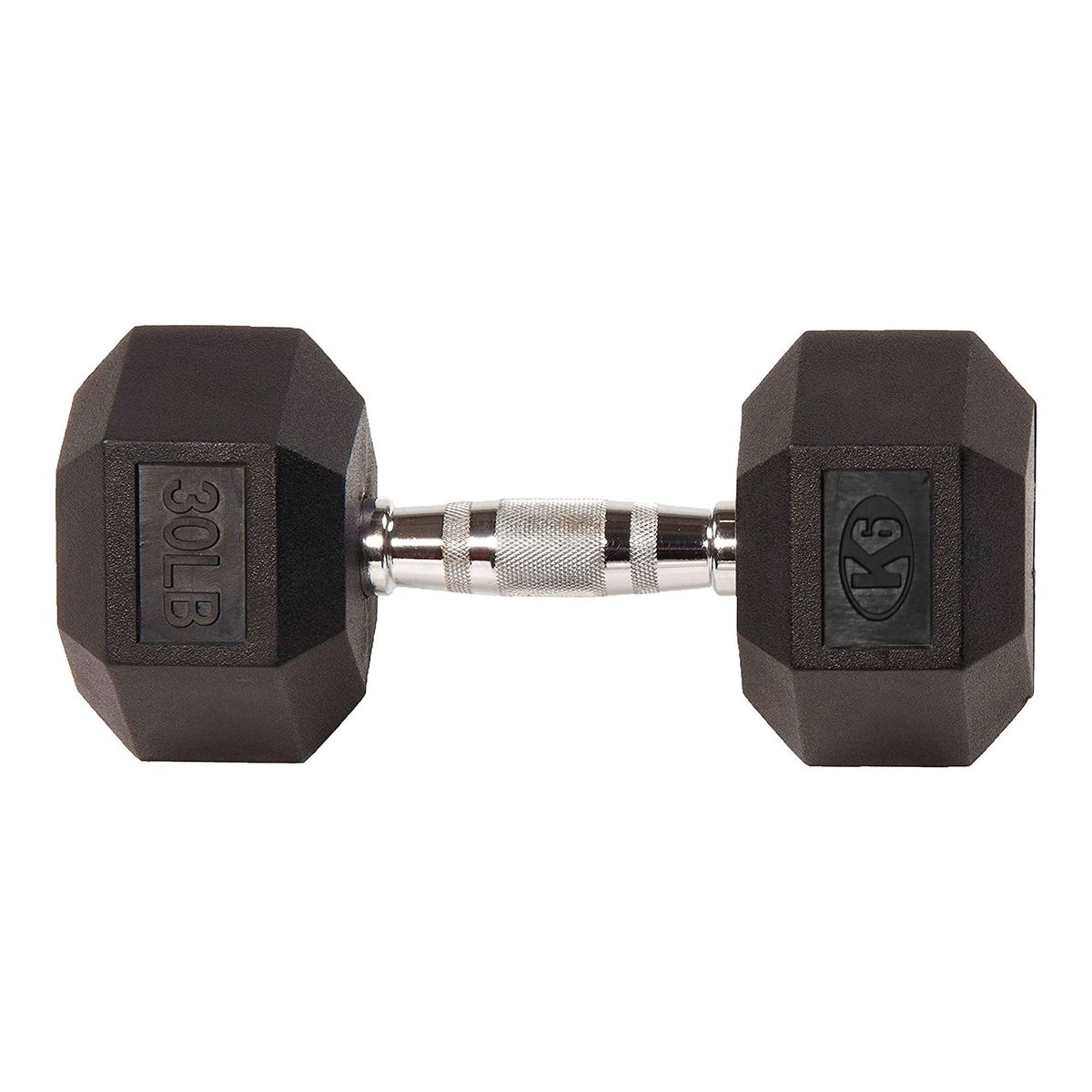 K6 FITNESS - Mancuerna Hexagonal 30 lbs 14 kg Encauchetada Pesa K6