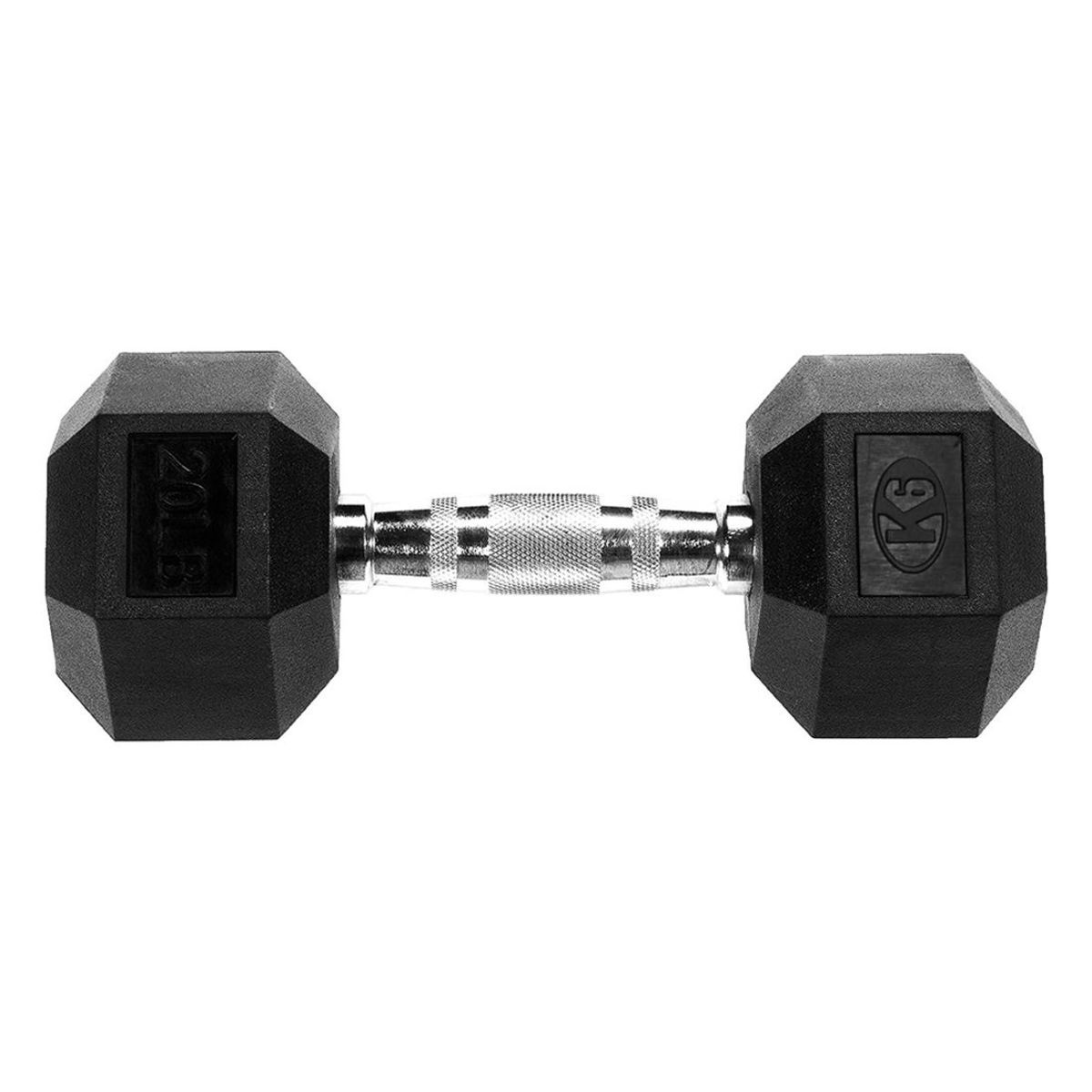 K6 FITNESS - Mancuerna Hexagonal 20 lbs 9 kg Encauchetada Pesa K6