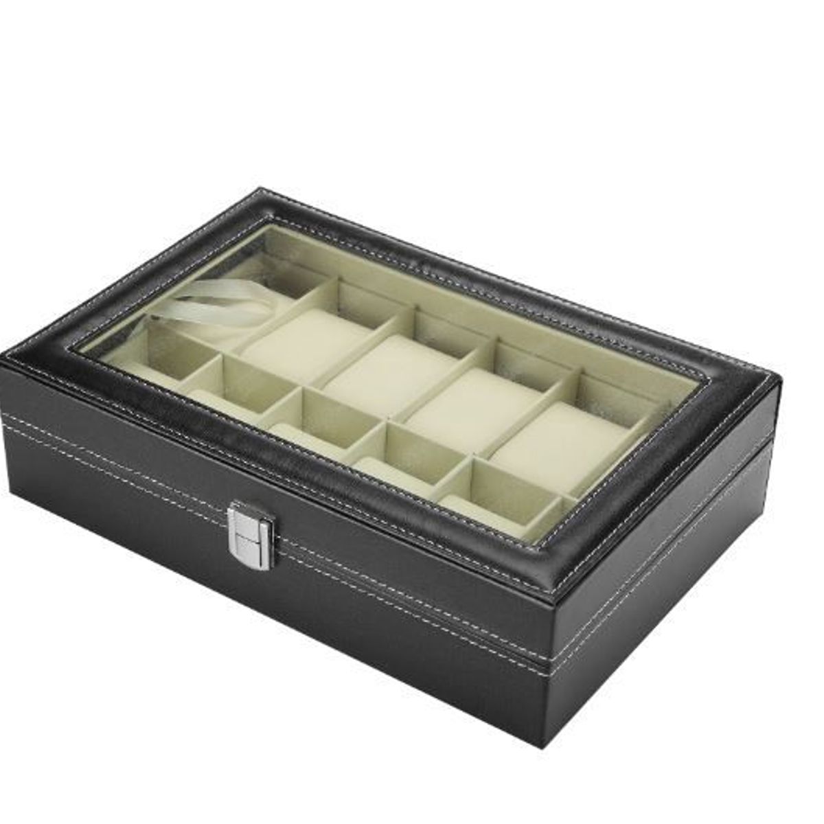 GENERICO - Estuche organizador de relojes de 12 Compartimientos