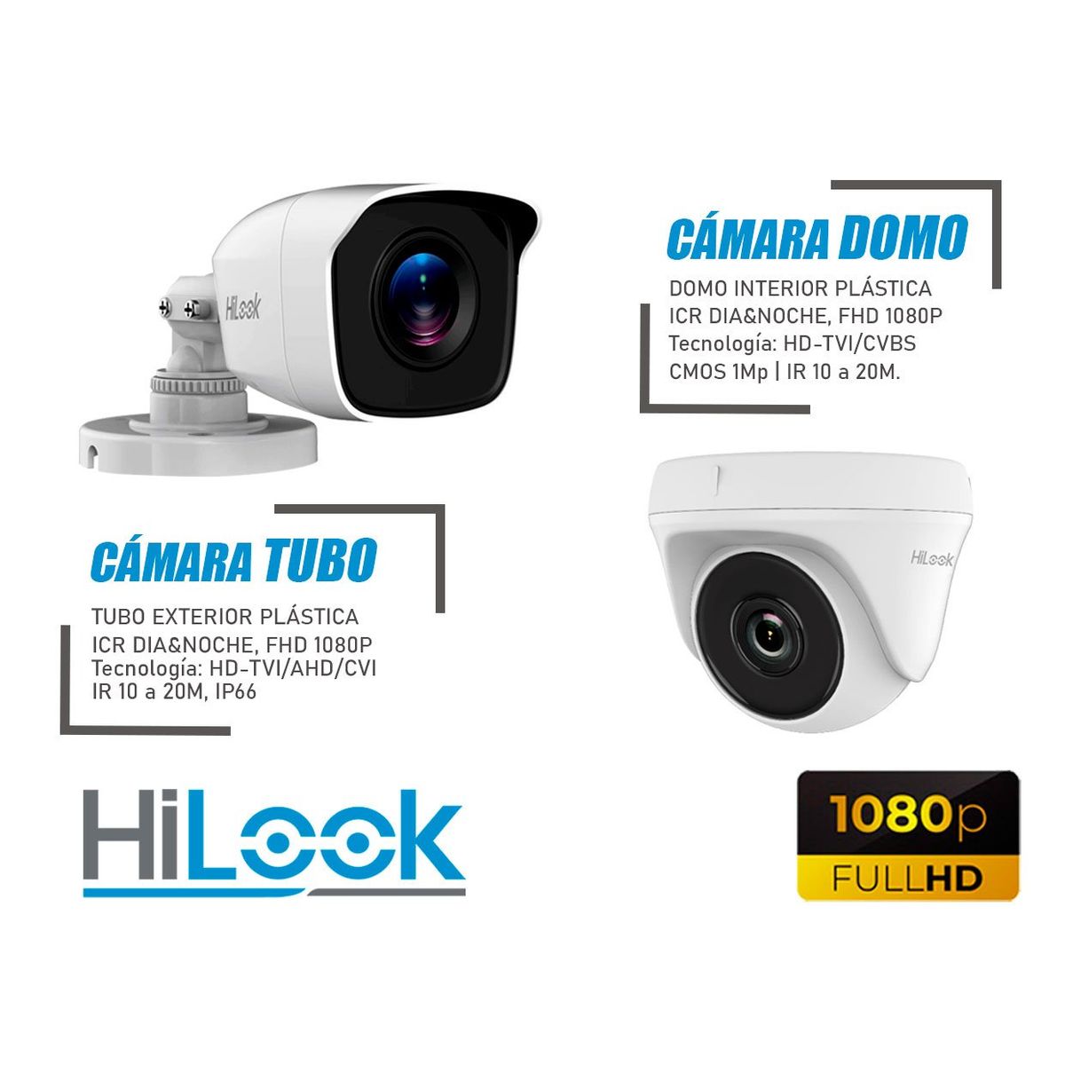 HILOOK - CÁMARAS SEGURIDAD KIT 6 FULL HD 1080P + DISCO 1TB COMPLETO