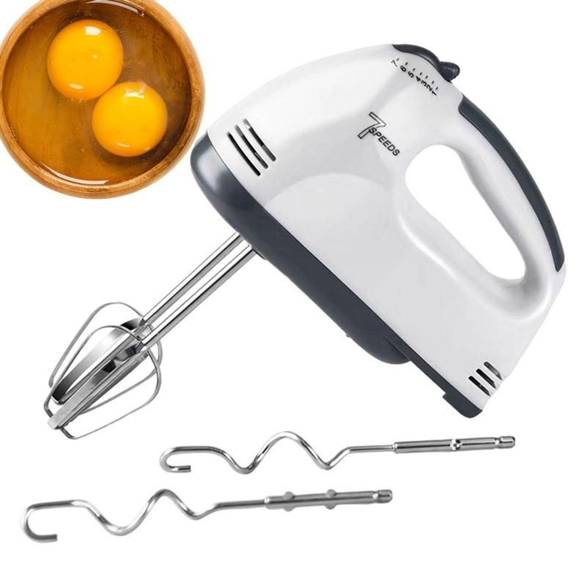 OEM - Batidora de Mano 7 Velocidades Electrico de Reposteria Huevos