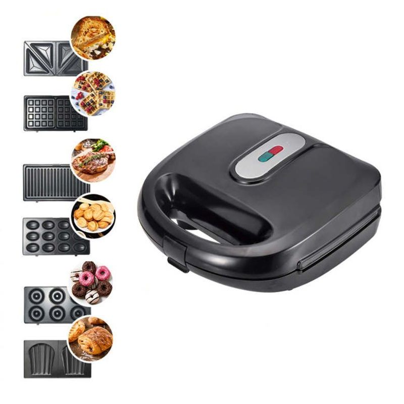 GENERICO - Waflera Sandwichera 6 en 1 Donuts Maquina Grill