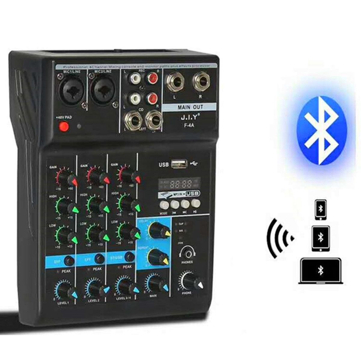 OEM - Mezclador en Vivo F 4A Mezclador de Audio Interfaz USB 4 Canales