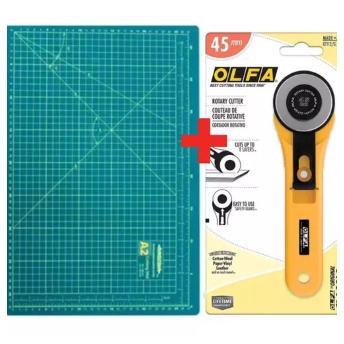 OLFA - Cutting Mat A2 Tabla De Corte A2 Con Cuchilla Olfa Japonesa